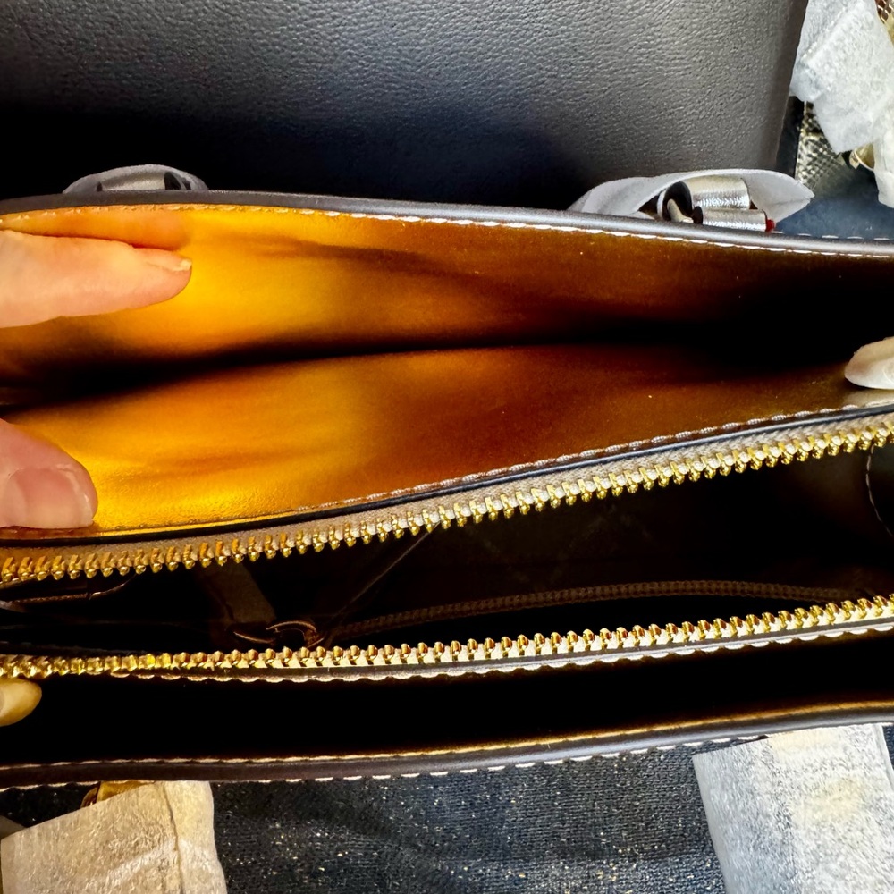 Michael Kors Gold Satchel with Luxurious Metallic Finish - Picture 11 of 13
